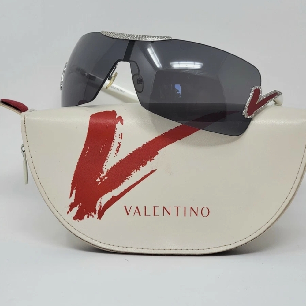 Valentino Men's Bag in Cream with Red Accents